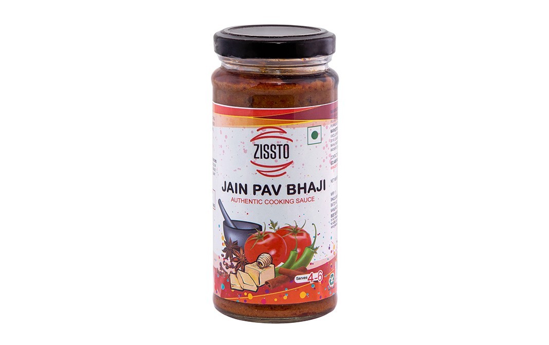 Zissto Jain Pav Bhaji Authentic Cooking Sauce   Glass Jar  250 grams